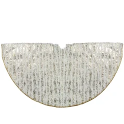 Northlight 48 In. White And Gold Wood Grain Pattern Christmas Tree Skirt