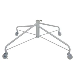 Northlight White Metal Rolling Christmas Tree Stand For 9 Ft. To 12 Ft. Artificial Trees