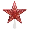 Northlight 8.5 In. Red Glitter Star Cut-Out Design Christmas Tree Topper – Clear Lights -Alpine Corporation Shop northlight christmas tree toppers 32606348 64 1000