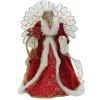 Northlight 14.5 In. Lighted B/O Fiber Optic Angel With Red Gown Christmas Tree Topper -Alpine Corporation Shop northlight christmas tree toppers 32606674 64 1000