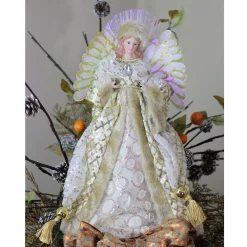 Northlight 16 In. Lighted B/O Fiber Optic Angel In Golden Sequined Gown Christmas Tree Topper -Alpine Corporation Shop northlight christmas tree toppers 32606680 4f 1000