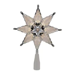 Northlight 8 In. Lighted 8 Point Star Christmas Tree Topper With Clear Lights