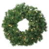 Northlight 24 In. Pre-Lit Deluxe Windsor Pine Artificial Christmas Wreath With Clear Lights -Alpine Corporation Shop northlight christmas wreaths 32606787 64 1000