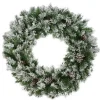 Northlight 36 In. Flocked Angel Pine With Pine Cones Artificial Christmas Wreath -Alpine Corporation Shop northlight christmas wreaths 32607289 64 1000