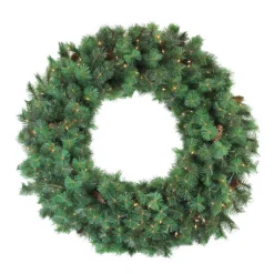 Northlight 48 In. Pre-Lit Royal Oregon Pine Artificial Christmas Wreath With Clear Lights