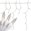Northlight 50-Light White Mini Window Curtain Icicle Christmas Lights With 10.8 Ft. White Wire -Alpine Corporation Shop northlight icicle lights 32915482 64 1000
