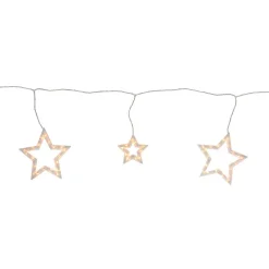 Northlight 7 Ft. 6-Light Clear Star Shaped Icicle Christmas Lights With White Wire