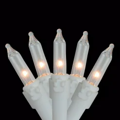 Northlight 13.5 Ft. 300-Clear Mini Icicle Christmas Lights – White Wire