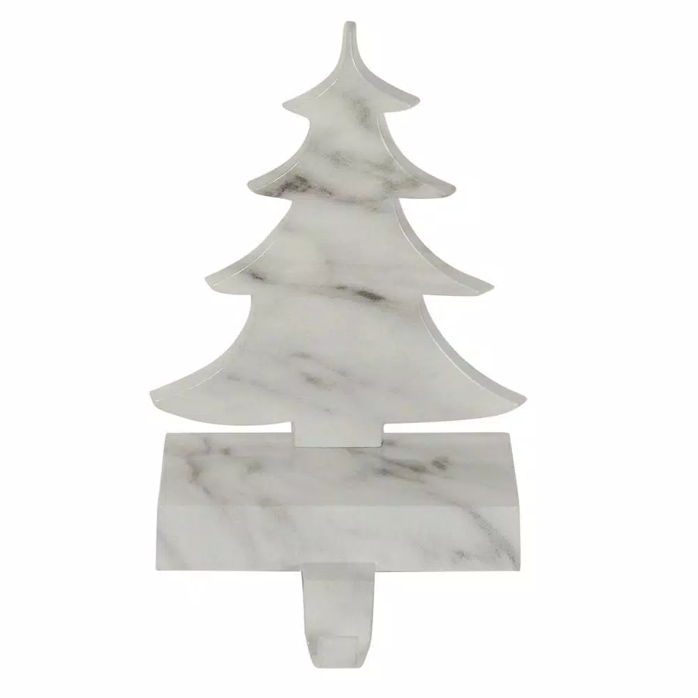 Northlight 8 In. Black And White Marbled Tree Christmas Stocking Holder 3 Northlight 8 In. Black And White Marbled Tree Christmas Stocking Holder