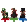 Northlight 7 In. Reindeer Tree And Snowman With Chalkboard Christmas Stocking Holders (Set Of 3)