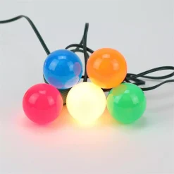 Sienna 20-Light Multi-Color Opaque G50 Globe Christmas Lights With Green Wire