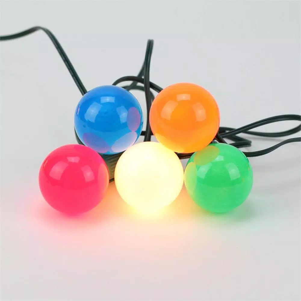 Sienna 20-Light Multi-Color Opaque G50 Globe Christmas Lights With Green Wire 3 Sienna 20-Light Multi-Color Opaque G50 Globe Christmas Lights With Green Wire