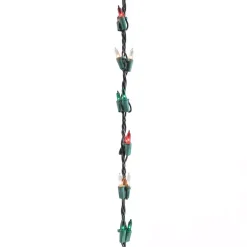 Sienna 100-Light Clear And Green Shimmering Christmas Garland Mini Lights With 9 Ft. Green Wire