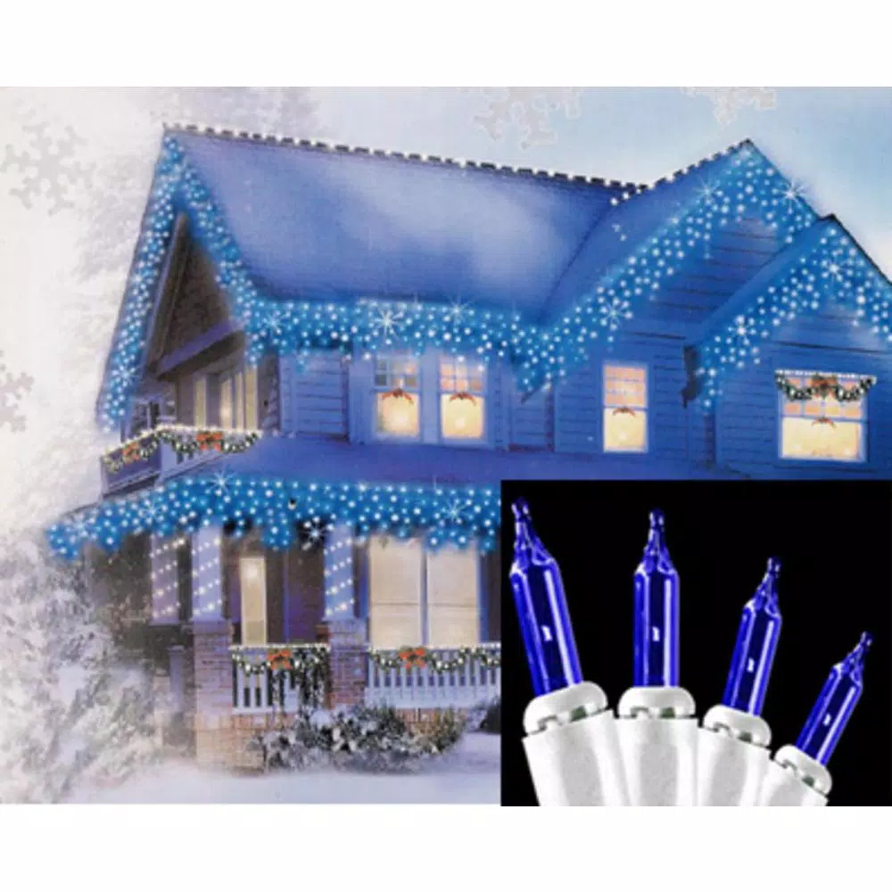 Sienna Set Of 100 Blue Mini Icicle Christmas Lights – White Wire 3 Sienna Set Of 100 Blue Mini Icicle Christmas Lights – White Wire