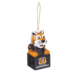 Team Sports America Cincinnati Bengals 1-1/2 In. NFL Mascot Tiki Totem Christmas Ornament