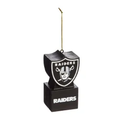 Team Sports America Oakland Raiders 1-1/2 In. NFL Mascot Tiki Totem Shield Christmas Ornament