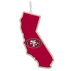 Team Sports America San Francisco 49ers 5 In. NFL Team State Christmas Ornament