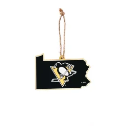 Team Sports America Pittsburgh Penguins 5 In. NHL Team State Christmas Ornament