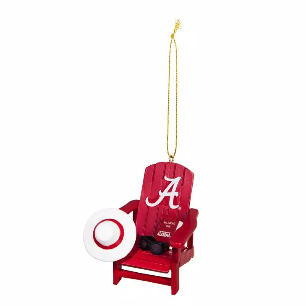 Team Sports America University Of Alabama 3-1/2 In. NCAA Adirondack Chair Christmas Ornament 3 Team Sports America University Of Alabama 3-1/2 In. NCAA Adirondack Chair Christmas Ornament