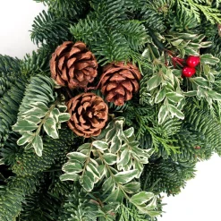 VAN ZYVERDEN 24 In. Live Fresh Cut Pacific Northwest Cinnamon Spice Christmas Wreath -Alpine Corporation Shop van zyverden christmas wreaths 87406 4f 1000