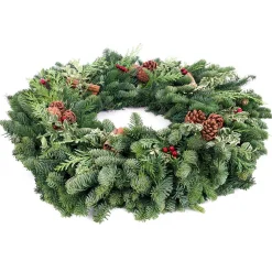 VAN ZYVERDEN 24 In. Live Fresh Cut Pacific Northwest Cinnamon Spice Christmas Wreath -Alpine Corporation Shop van zyverden christmas wreaths 87406 c3 1000