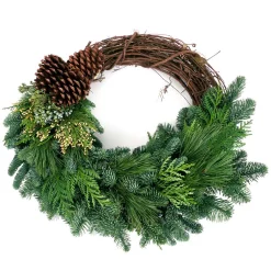 VAN ZYVERDEN 20 In. Live Fresh Cut Pacific Northwest Grape Vine And Greens Christmas Wreath -Alpine Corporation Shop van zyverden christmas wreaths 87434 4f 1000