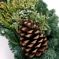 VAN ZYVERDEN 24 In. Live Fresh Cut Pacific Northwest Mixed Christmas Wreath Pine Cone Decorated -Alpine Corporation Shop van zyverden christmas wreaths 87435 1f 1000