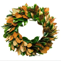 VAN ZYVERDEN 24 In. Classic Magnolia Christmas Wreath