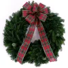 VAN ZYVERDEN 24 In. Live Fresh Cut Blue Ridge Mountain Decorated Fraser Fir Christmas Wreath With Bow -Alpine Corporation Shop van zyverden christmas wreaths 87445 64 1000