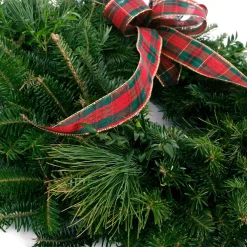 VAN ZYVERDEN 16 In. Live Fresh Cut Blue Ridge Mountain Mixed Window Christmas Wreath With Bow 8 VAN ZYVERDEN 16 In. Live Fresh Cut Blue Ridge Mountain Mixed Window Christmas Wreath With Bow -Alpine Corporation Shop van zyverden christmas wreaths 87446 4f 1000