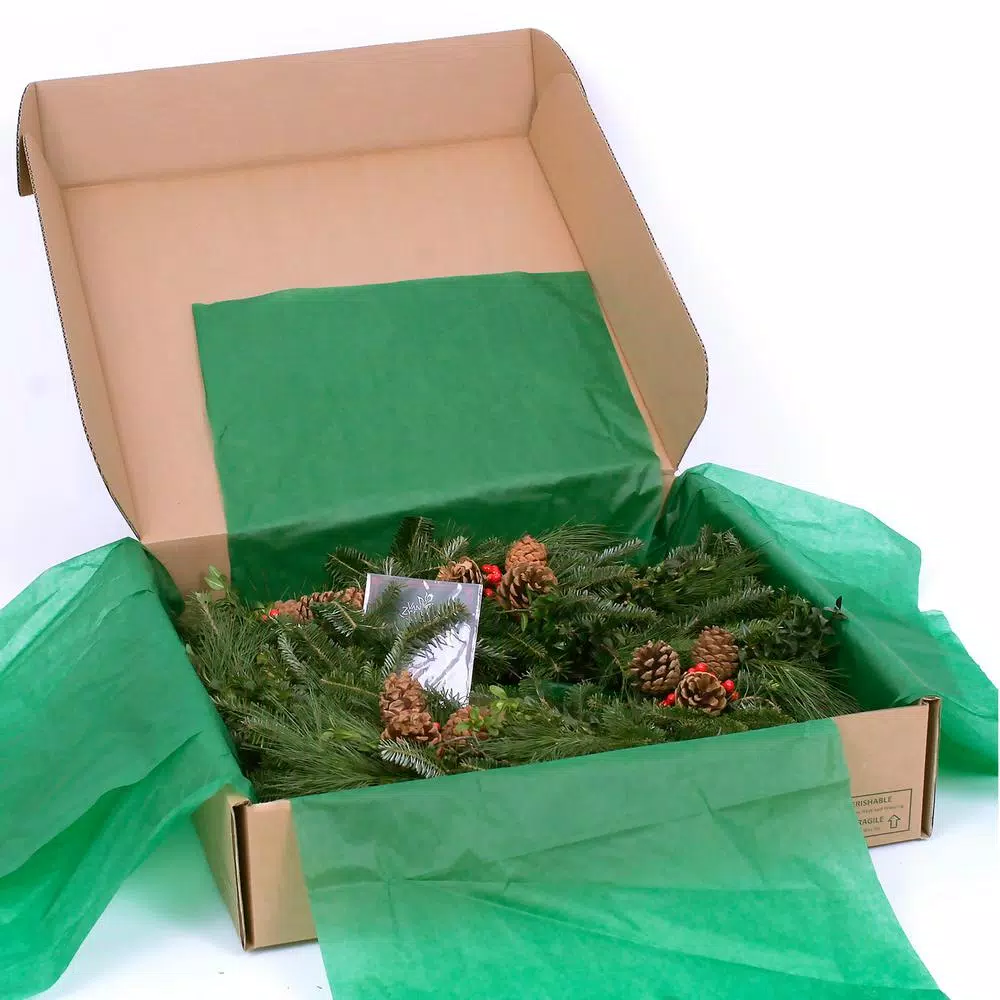 VAN ZYVERDEN 24 In. Live Fresh Cut Blue Ridge Mountain Mixed Christmas Wreath With Cones And Berries 6 VAN ZYVERDEN 24 In. Live Fresh Cut Blue Ridge Mountain Mixed Christmas Wreath With Cones And Berries - Image 4