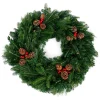 VAN ZYVERDEN 24 In. Live Fresh Cut Blue Ridge Mountain Mixed Christmas Wreath With Cones And Berries -Alpine Corporation Shop van zyverden christmas wreaths 87447 64 1000
