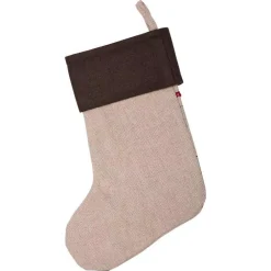 VHC Brands 15 In. Merry Little Christmas Khaki Tan Traditional Decor Stocking -Alpine Corporation Shop vhc brands christmas stockings 26636 c3 1000