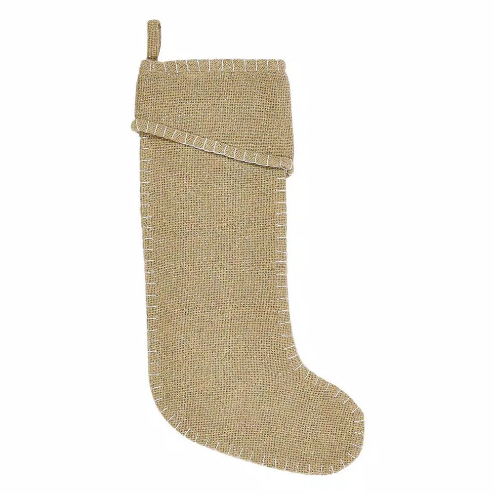 VHC Brands 20 In. Cotton Natural Nowell Farmhouse Christmas Decor Stocking 3 VHC Brands 20 In. Cotton Natural Nowell Farmhouse Christmas Decor Stocking