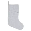 VHC Brands 15 In. Viscose/Wool Blend Tinsley Nickel Grey Farmhouse Christmas Decor Stocking -Alpine Corporation Shop vhc brands christmas stockings 28839 64 1000
