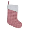 VHC Brands 15 In. Cotton And Wool Tannen Deep Red Traditional Christmas Decor Stocking -Alpine Corporation Shop vhc brands christmas stockings 28845 64 1000