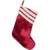 VHC Brands 15 In. Viscose Red Memories Glam Christmas Decor Stocking -Alpine Corporation Shop vhc brands christmas stockings 32020 64 1000