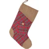 VHC Brands 15 In. Cotton Gavin Cherry Red Rustic Christmas Decor Stocking 1 VHC Brands 15 In. Cotton Gavin Cherry Red Rustic Christmas Decor Stocking -Alpine Corporation Shop vhc brands christmas stockings 32048 64 1000
