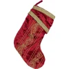 VHC Brands 15 In. Viscose Yule Christmas Red Glam Decor Stocking 2 VHC Brands 15 In. Viscose Yule Christmas Red Glam Decor Stocking -Alpine Corporation Shop vhc brands christmas stockings 32090 64 1000