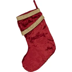 VHC Brands 15 In. Viscose Yule Christmas Red Glam Decor Stocking -Alpine Corporation Shop vhc brands christmas stockings 32090 c3 1000