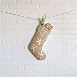 VHC Brands 15 In. Cotton Pearlescent Natural Tan Coastal Christmas Decor Stocking 7 VHC Brands 15 In. Cotton Pearlescent Natural Tan Coastal Christmas Decor Stocking -Alpine Corporation Shop vhc brands christmas stockings 32185 31 1000