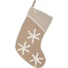 VHC Brands 15 In. Cotton Pearlescent Natural Tan Coastal Christmas Decor Stocking 2 VHC Brands 15 In. Cotton Pearlescent Natural Tan Coastal Christmas Decor Stocking -Alpine Corporation Shop vhc brands christmas stockings 32185 64 1000