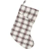 VHC Brands 15 In. 100% Cotton Amory Ivory White Farmhouse Christmas Decor Plaid Stocking 2 VHC Brands 15 In. 100% Cotton Amory Ivory White Farmhouse Christmas Decor Plaid Stocking -Alpine Corporation Shop vhc brands christmas stockings 32202 64 1000