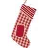 VHC Brands 20 In. Cotton Gretchen Cherry Red Farmhouse Christmas Decor Stocking -Alpine Corporation Shop vhc brands christmas stockings 32234 64 1000