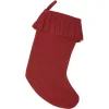 VHC Brands 15 In. 100% Cotton Red Festive Burlap Farmhouse Christmas Decor Ruffled Stocking -Alpine Corporation Shop vhc brands christmas stockings 32246 64 1000