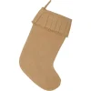 VHC Brands 15 In. 100% Cotton Natural Festive Burlap Farmhouse Christmas Decor Ruffled Stocking -Alpine Corporation Shop vhc brands christmas stockings 32250 64 1000