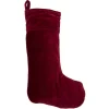 VHC Brands 20 In. Cotton Red Velvet Holiday Traditional Christmas Decor Stocking -Alpine Corporation Shop vhc brands christmas stockings 38625 64 1000
