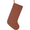 VHC Brands 20 In. Cotton Burgundy Check Red Primitive Christmas Decor Stocking 2 VHC Brands 20 In. Cotton Burgundy Check Red Primitive Christmas Decor Stocking -Alpine Corporation Shop vhc brands christmas stockings 42388 64 1000