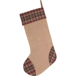 VHC Brands 20 In. Cotton/Jute Clement Natural Tan Rustic Christmas Decor Star Stocking -Alpine Corporation Shop vhc brands christmas stockings 42433 c3 1000