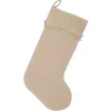 VHC Brands 20 In. Cotton Burlap Vintage Antique Creme White Farmhouse Christmas Decor Stocking 1 VHC Brands 20 In. Cotton Burlap Vintage Antique Creme White Farmhouse Christmas Decor Stocking -Alpine Corporation Shop vhc brands christmas stockings 42445 64 1000